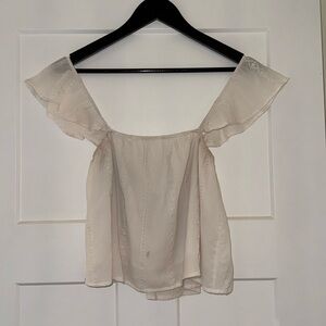 Off the shoulder flowy crop top